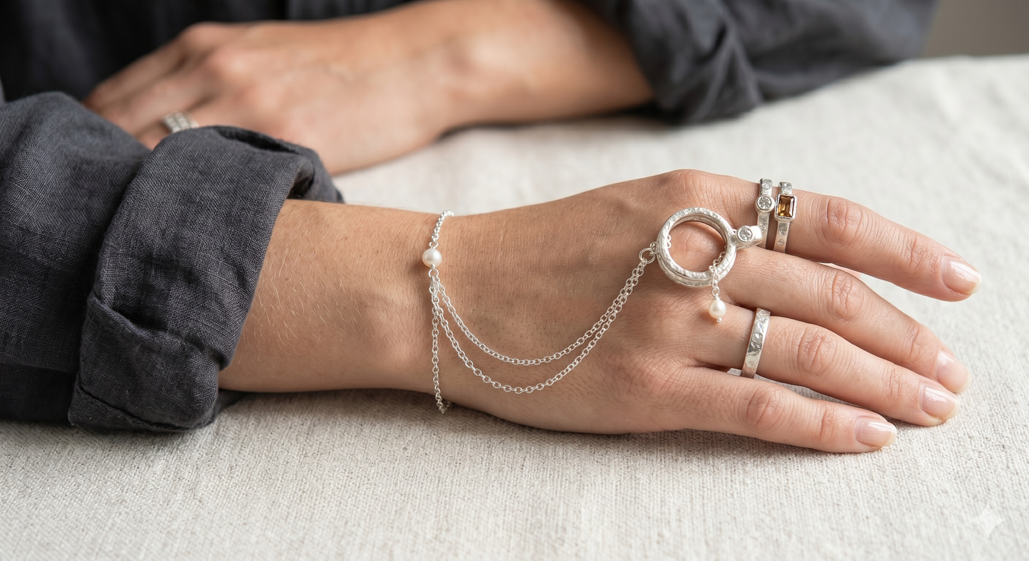 Celeste Silver Charm Necklace