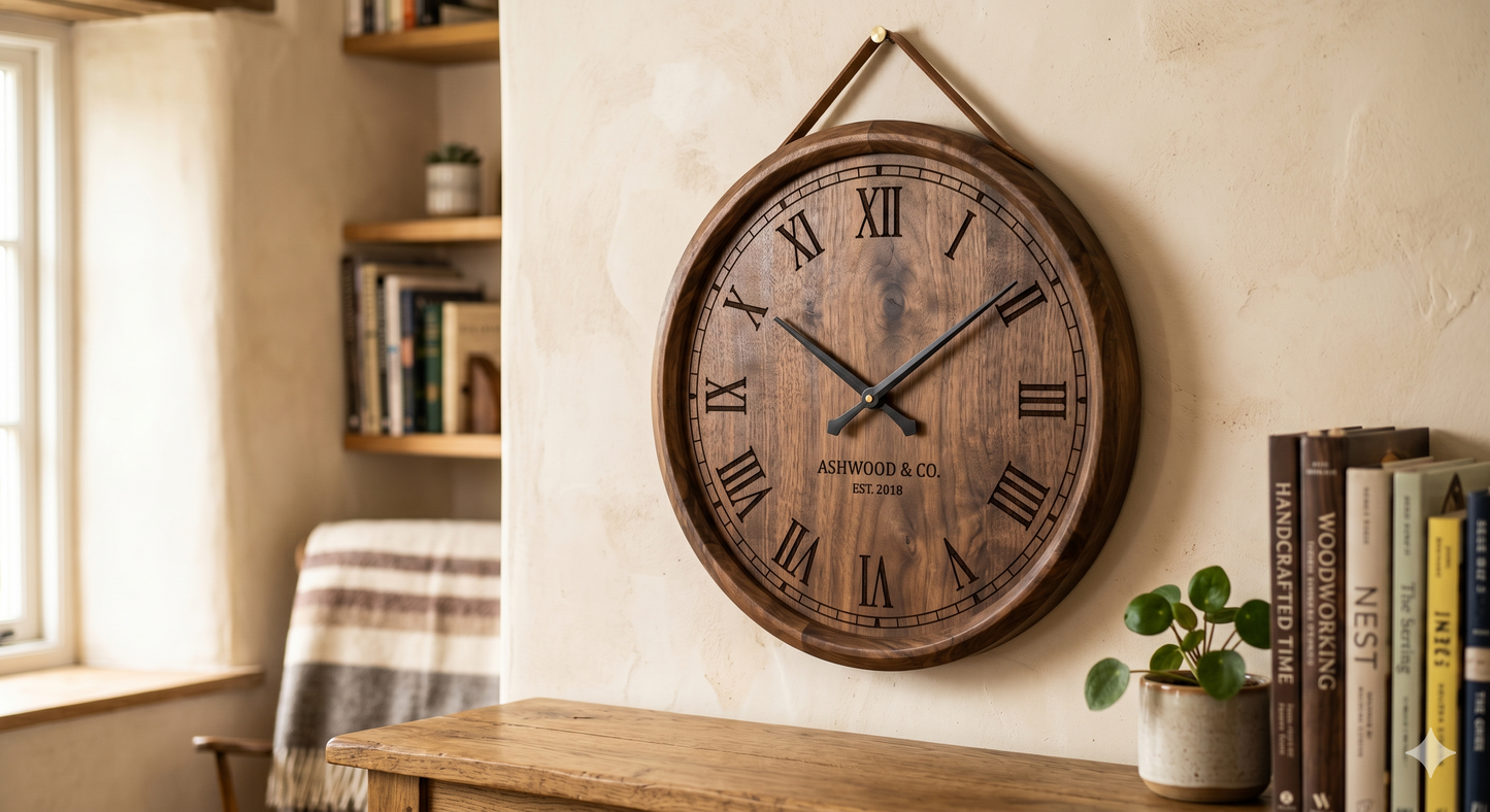 Rustic Heritage Wooden Wall Clock